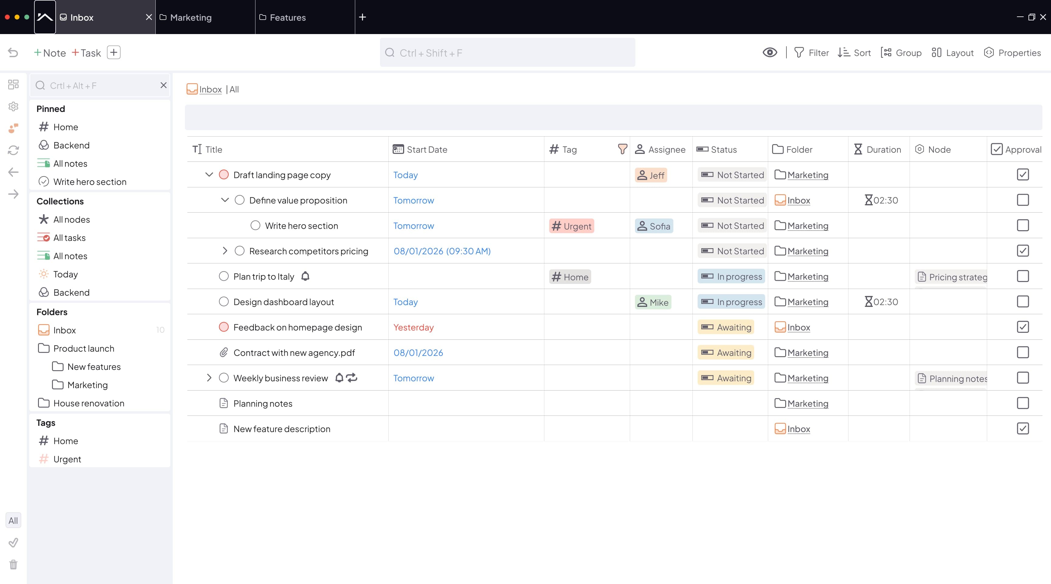 Myndo desktop — Grid view